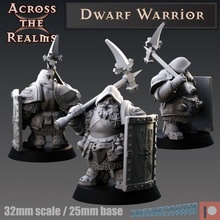 dwarf warrior toys & games shield hood potion warpick 3d print model - Mito3D