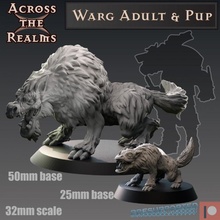 warg adult & pup toys games monster wolf puppy 3d print model - Mito3D