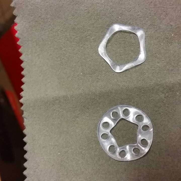 pentagono orecchini gioielli gli 3D print model - Mito3D