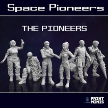 space pioneer team - 6 characters pioneers collection toys & games 3d print model - Mito3D