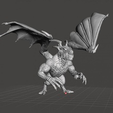 dark dragon - endless fantasy tactics toys & games monster miniature large 3d print model - Mito3D