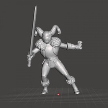 viking red - endless fantasy tactics & nordic taskforce vikinger toys games anime fighter hero miniature male sentai 3d print model - Mito3D