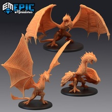 island wyvern set blind drake water dragon aquatic monster collection toys & games fantasy medieval rpg warhammer enemy tabletop dungeon dnd pathfinder npc 3d print model - Mito3D