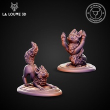 young foxes toys & games creature fox monster rpg miniature tabletop minis dnd 3d print model - Mito3D