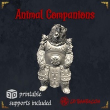 armored bear animal companion toys & games creature dragons dungeons fantasy mini rpg miniature tabletop supports 28mm dnd role-playing 25mm woodland crit presupported supported critgames 3d print model - Mito3D