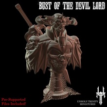 devil lord - bust abredax toys & games demon monster evil challenge daemon general warlord tyrant cambion 3d print model - Mito3D