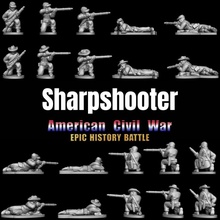 sharpshooter - epic history battle american civil war -15mm scale toys & games figurine soldier miniature wargame union 15mm eskice acw 3d print model - Mito3D