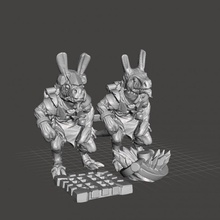 beastmen laborer engineer - endless fantasy tactics toys & games monster miniature trap 3d print model - Mito3D