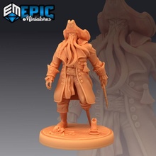 captain ahathid mind eater pirate monster ahab toys & games fantasy medieval pistol rpg sea warhammer enemy tabletop tentacle dungeon dnd pathfinder npc flayer 3d print model - Mito3D