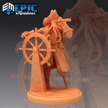 captain ahathid steering mind eater pirate monster ahab toys & games fantasy medieval rpg warhammer enemy tabletop tentacle dungeon dnd pathfinder npc flayer 3d print model - Mito3D