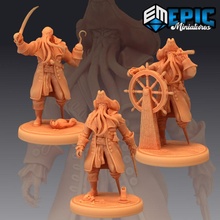 captain ahathid set mind eater pirate monster ahab collection toys & games fantasy medieval rpg warhammer enemy tabletop dungeon dnd pathfinder npc flayer 3d print model - Mito3D