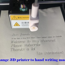2d escritura máquina adjunto archivo herramienta 3d print model - Mito3D
