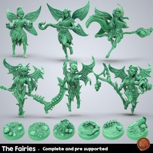 complete - fairies modular pre supported toys & games collection dragons dungeons nature tabletop d&d fairy dnd pixie fey 3d print model - Mito3D
