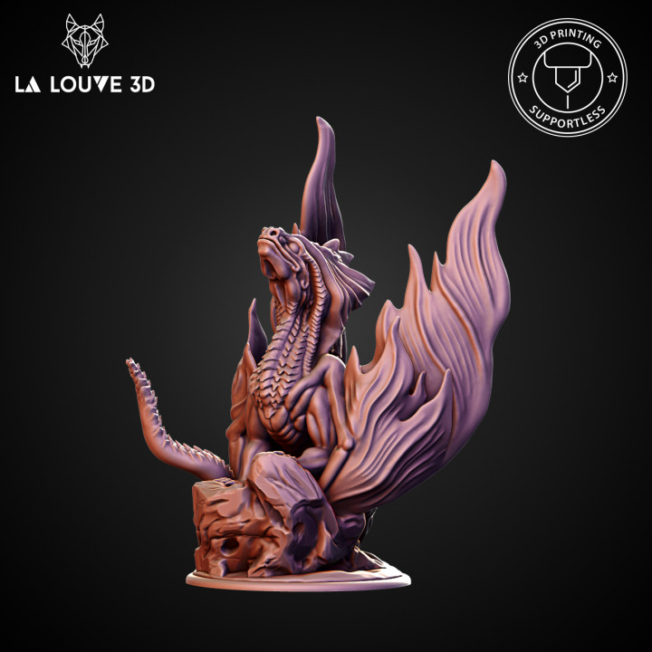 dragon rock toys & games creature monster rpg minis dnd 32mm tableop 3D print model - Mito3D