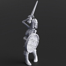 esqueleto espada escudo pre supported Morto vivo 3d print model - Mito3D