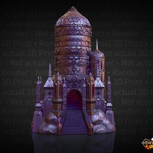 eladrin dado Torre supporto gratuito edificio rpg support free roll tavolo dicetower supports dnd fey tabletop games dice tower dungeons and dragons fatesend fates end role playing game diceroll 3d print model - Mito3D