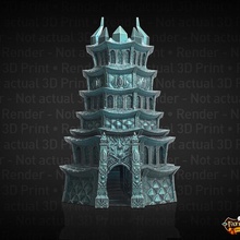 drow dice tower - support free store building rpg support-free supportless roll tabletop dicetower no-supports dnd tabletop-games dice-tower dungeons-and-dragons fatesend fates-end role-playing-game dice-roll 3d print model - Mito3D