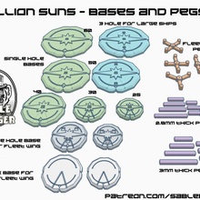 billion suns - bases pegs sci abillionsuns fleets 3d print model - Mito3D