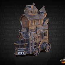 merchant dice tower - support free store 3d print model - Mito3D