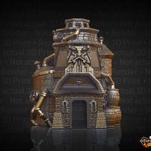 brewery dice tower - support free store architecture building rpg support-free supportless dwarf tabletop dicetower no-supports dnd tabletop-games dice-tower dungeons-and-dragons fatesend fates-end role-playing-games diceroll 3d print model - Mito3D
