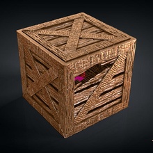 wooden crate dice jail - support free store box rpg support-free supportless tabletop no-supports dnd tabletop-games dungeons-and-dragons fatesend fates-end dicejail dice-jail role-playing-games woodencrate wooden-crate 3d print model - Mito3D