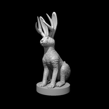 jackalope & regular jack rabbits rabbit 3d print model - Mito3D