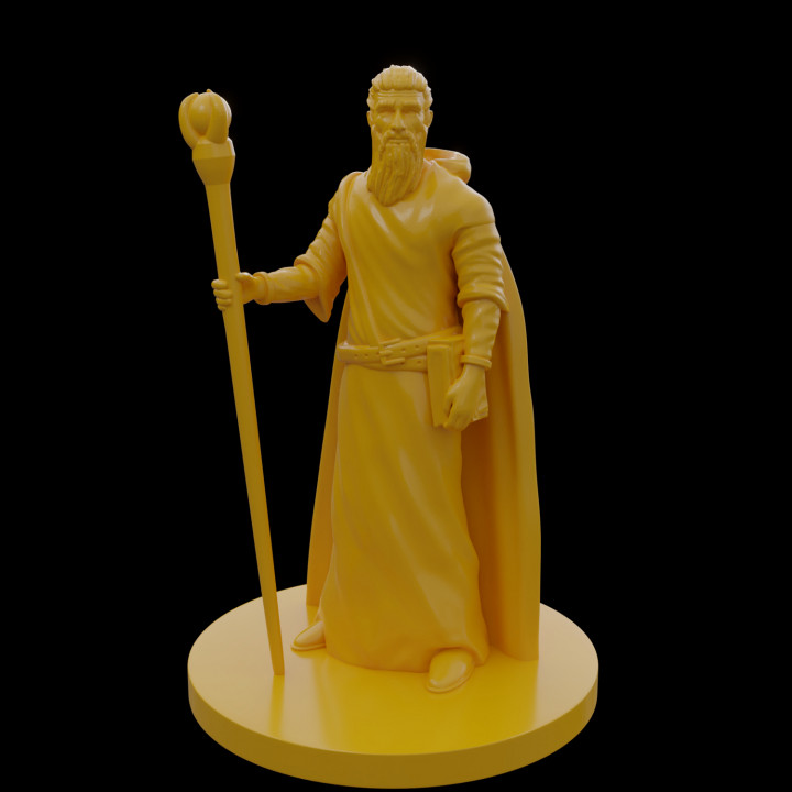 wizard store human man witch staff mage sorcerer 3D print model - Mito3D