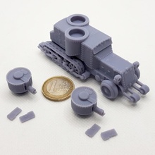 Austin kegresse 1 72 oyuncaklar oyunlar Ordu asker wwi hicule 3d print model - Mito3D