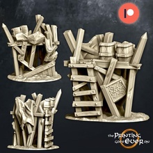 goblin scaffolding watchtower - supportless toys & games fantasy fdm prop terrain tower tabletop construction ladder scrap sentry scatter kobold savage planks 3d print model - Mito3D