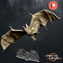 giant bat - presupported version toys & games animal big creature fantasy monster mount realistic wings miniature large flying huge tabletop cave flight cavern pre-supported 3d print model - Mito3D
