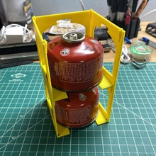 100g combustible frasco estante soporte cámping almacenamiento mochilero isobutane 3d print model - Mito3D