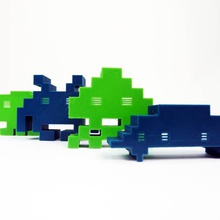 space invader family fan art game videogame arcade spaceinvader 3d print model - Mito3D