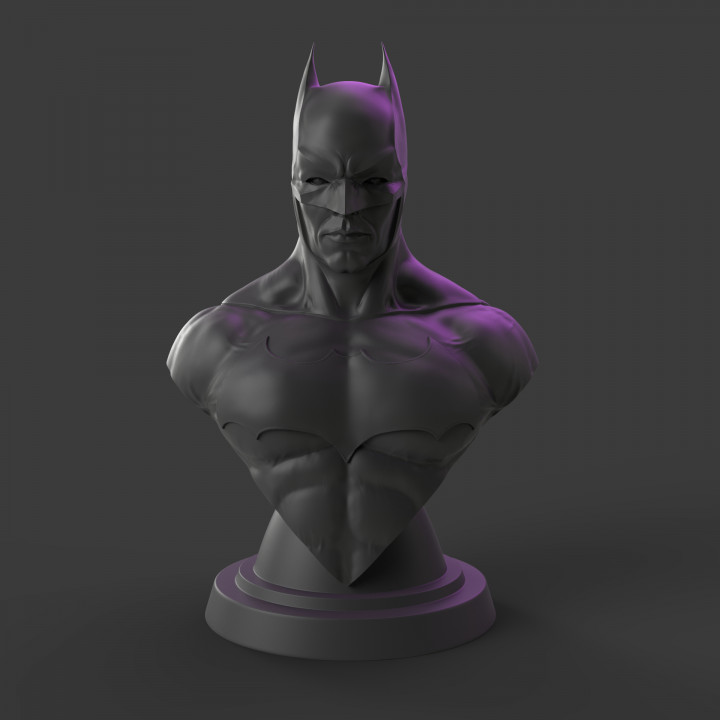 batman buste chauve souris sombre héros Chevalier homme dc bandes dessinées 3D print model - Mito3D