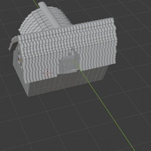 wooden house building simple 3dprint 3d-print 3d print model - Mito3D