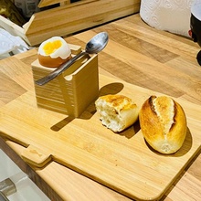 madera huevo taza jardín soporte cuchara estante salador comer hervido 3d print model - Mito3D