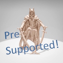 jekserah - devil woman toys & games boss fantasy fighter sword table character commander noble horns dual captain tail haven gloomhaven bbeg gloom wield 3d print model - Mito3D
