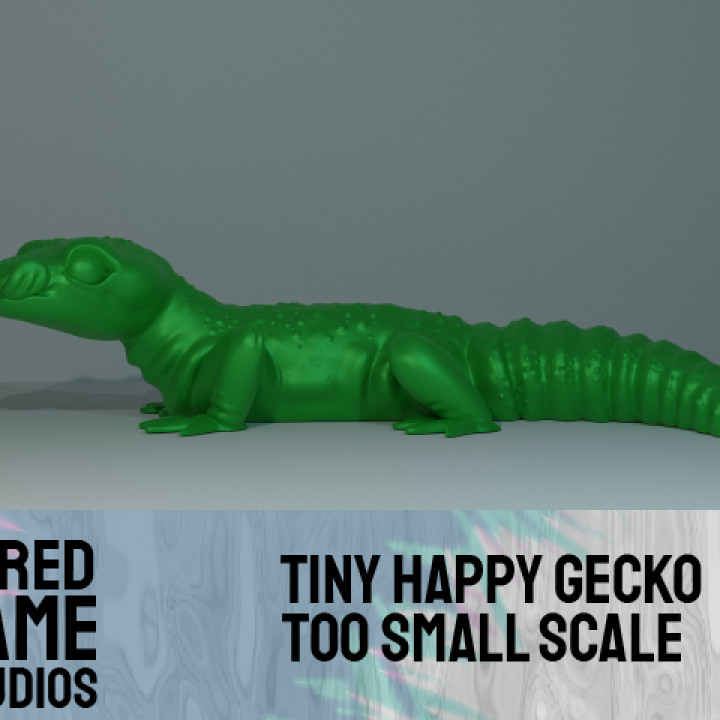 minuscule heureux gecko lézard 3D print model - Mito3D