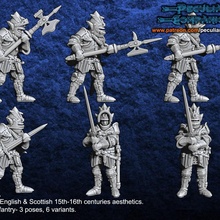 anglo scottish elfos fantasía juegos guerra alto 28mm 3d print model - Mito3D