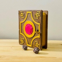 spellbook dice box + set toys & games accessories book viking wizard witch mage roll spell d20 dnd d6 pathfinder d12 dicebox diceholder d10 d4 d8 diceset spell-book 3d print model - Mito3D