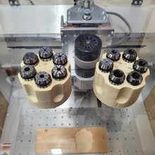 er16 collet holder cylinder milling organiser router revolver cnc er11 shapeoko stepcraft makerdreams 3d print model - Mito3D