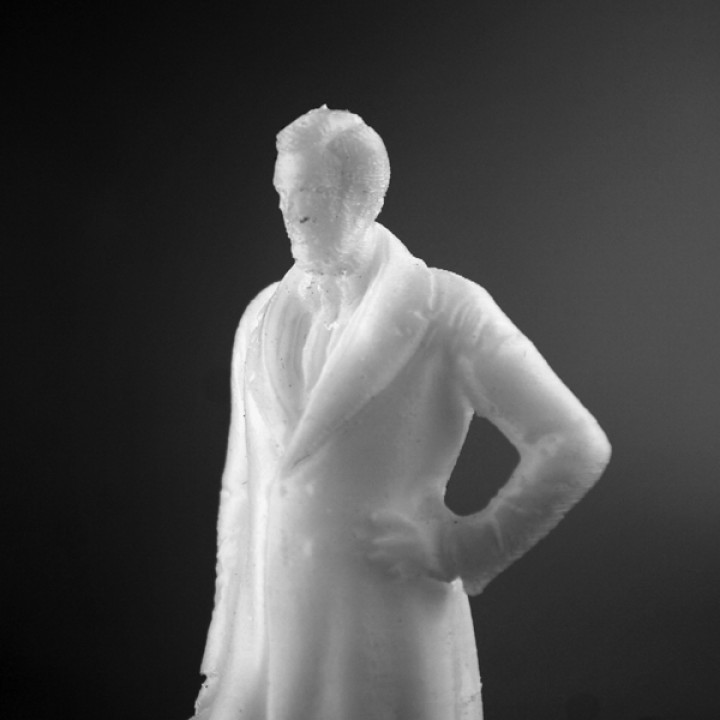 robert stephenson statua stazione euston londra scansione vittoriano store ingegneria per sua robertstephenson mondo'sfirstpublicsteamrailway eustonstation 3D print model - Mito3D