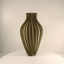 ondulado lâmpada vaso flor modo jardim decoração geométrico vasos flores casa geometricvase vasemodo slimprint modernvase dryflowervase elegantvase prateleira 3d print model - Mito3D