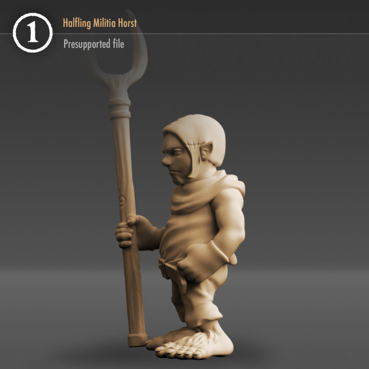 halfling milícia horst 3D print model - Mito3D