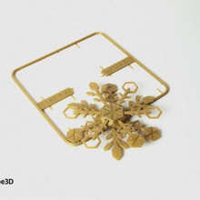 xmas kit & garden snowflake 3d print model - Mito3D