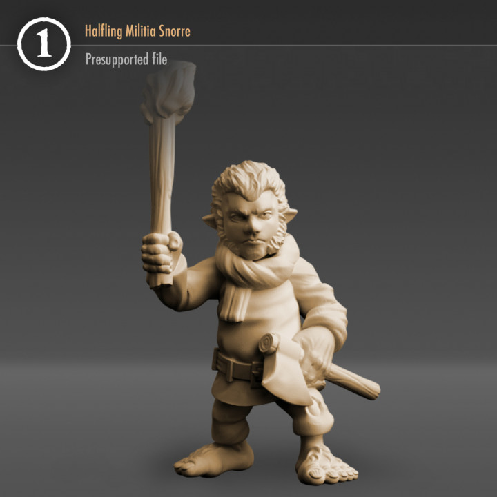 halfling militia snorri 3D print model - Mito3D