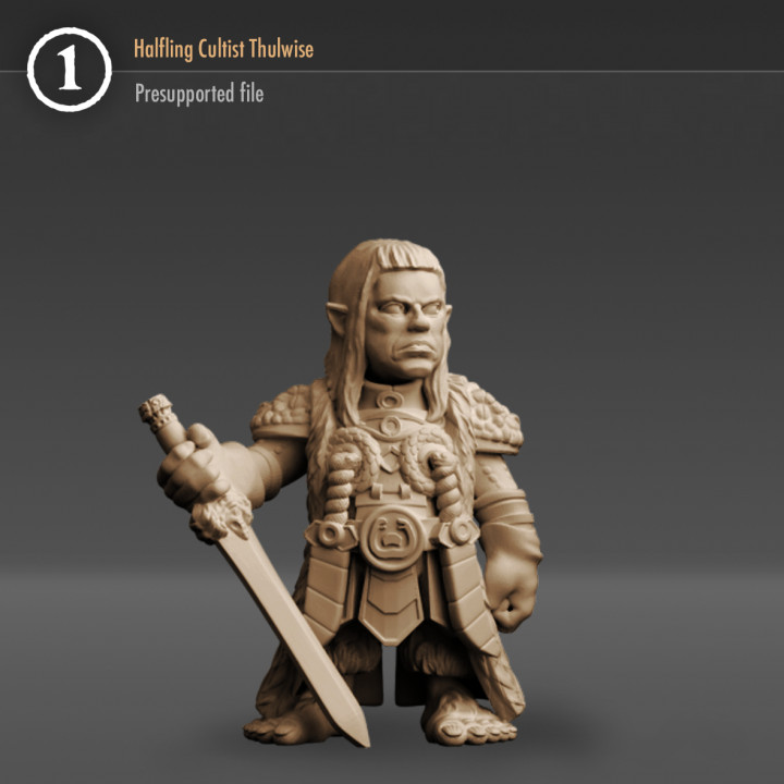 halfling cultists thulwise cult hobbit 3D print model - Mito3D