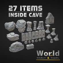 kristal mağara 27 öğeler sütun dekorasyon çevre fantezi mobilya Ayarlamak arazi viking Kaya sahne masa oyunu masaüstü runeler d dnd manzara pnp varlıklar 3d print model - Mito3D