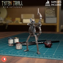 skeleton bow drawn pre-supported dragons dungeons fantasy miniatures miniature minis dnd 32mm tytantroll 3d print model - Mito3D
