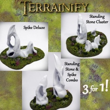 standing stones bundle ghost terrain set store fantasy rpg stone wargaming warhammer supportless scifi tabletop dnd scatter ageofsigmar 3d print model - Mito3D