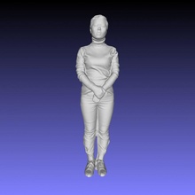 young girl body generate pop art people scanner 3d print model - Mito3D
